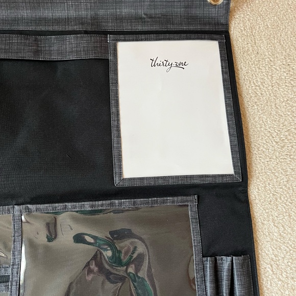 Thirty-One Hang Up Home Organizer, Wall Organizer, in black, RETIRED - Picture 3 of 6